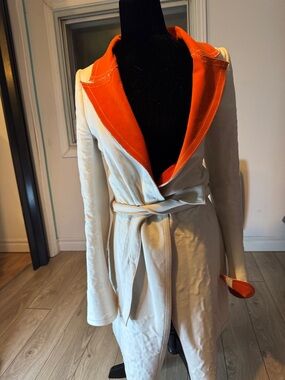Marie Saint Piere Cream Wrap Jacket